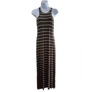 Striped Green and White Maxi Dress